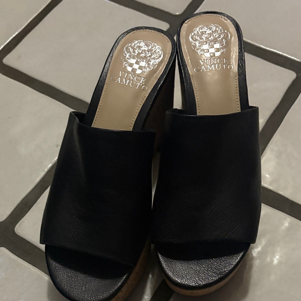 Vince Camuto Black Women's Mules Sz 8
